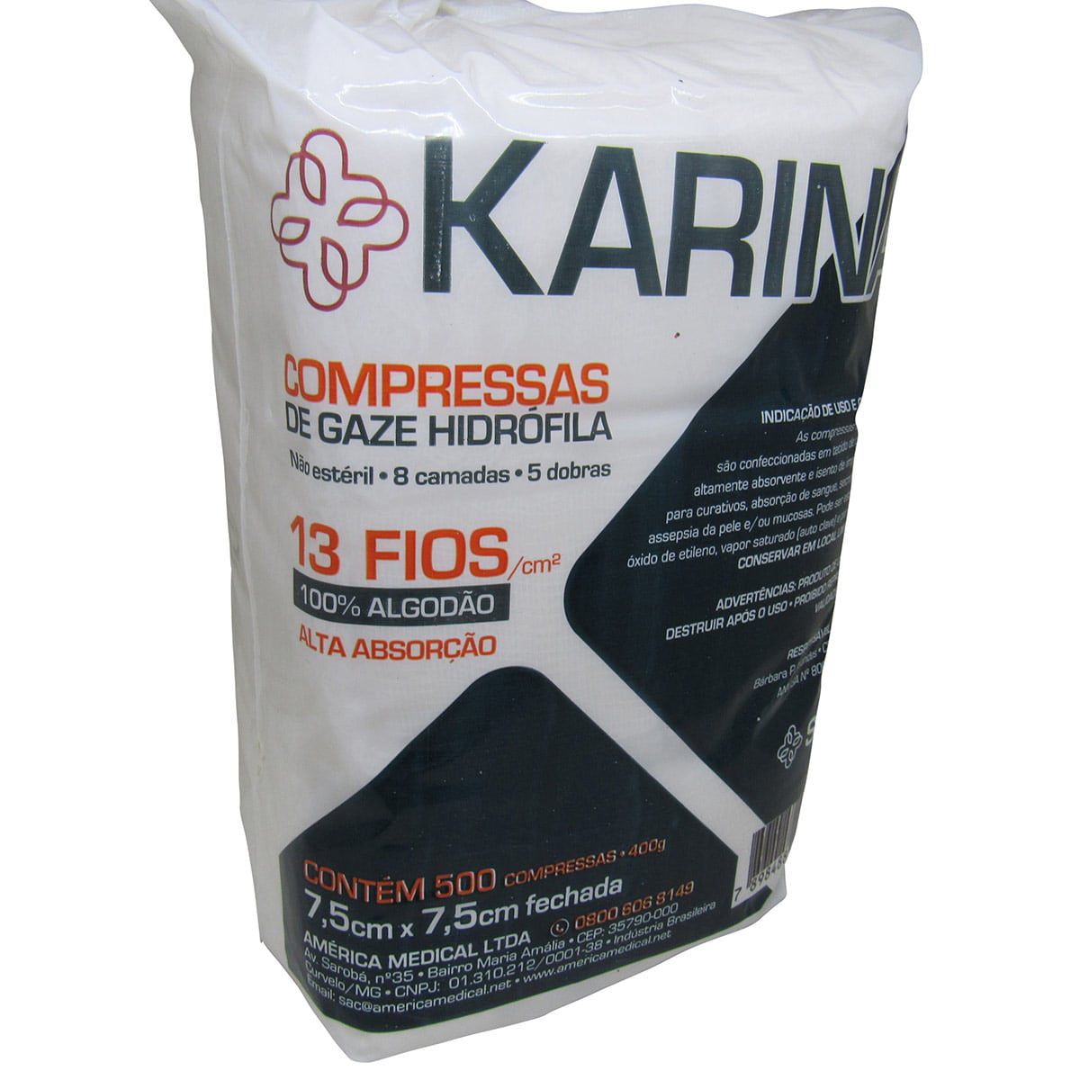 Compressa De Gaze Hidrofila Unidades Fios X Cm Karina