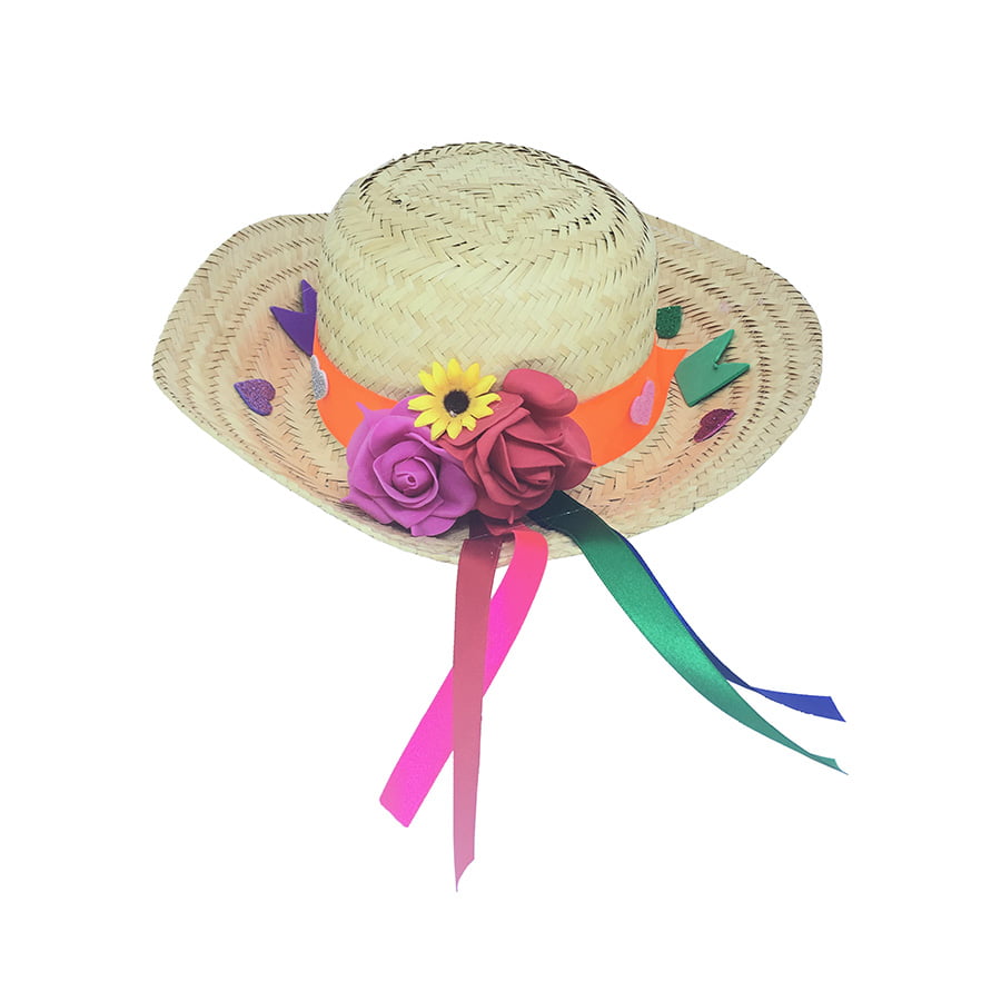 Chapeu De Palha Decorado Para Festa Junina Masculino