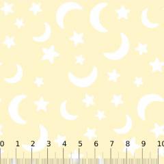 Tricoline Baby Lunar Composê Luas e Estrelas - Amarelo Tricoline Baby Lunar Composê Luas e Estrelas - Amarelo