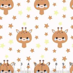 Tricoline Baby Lunar Girafinhas - Amarelo Tricoline Baby Lunar Girafinhas - Amarelo