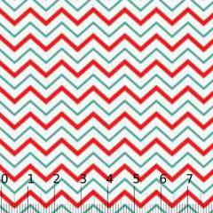 Tecido Tricoline Chevron Colorido - Vermelho e Verde Tecido Tricoline Chevron Colorido - Vermelho e Verde
