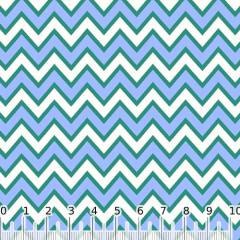 Tecido Tricoline Chevron Pan - Azul Tecido Tricoline Chevron Pan - Azul