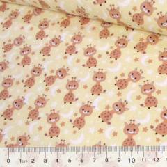 Tricoline Baby Lunar Girafinhas, Luas e Estrelas - Amarelo Tricoline Baby Lunar Girafinhas, Luas e Estrelas - Amarelo