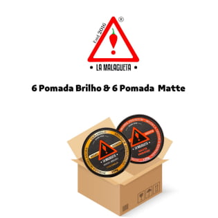 KIT 6 POMADAS MATTE PREMIUM E 6 POMADA BRILHO CARAMELO - Cópia (1)