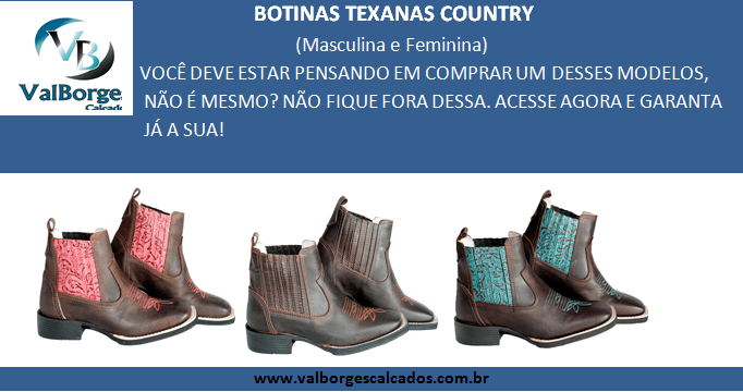 bota masculina cano curto country bico quadrado