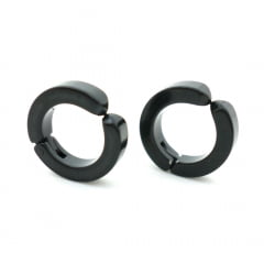 BRINCO DE PRESSÃO DE ARGOLA PRETO 3 MM (PAR) BRINCO DE PRESSÃO DE ARGOLA PRETO 3 MM (PAR)