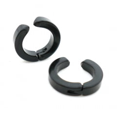 BRINCO DE PRESSÃO DE ARGOLA PRETO 3 MM (PAR) BRINCO DE PRESSÃO DE ARGOLA PRETO 3 MM (PAR)