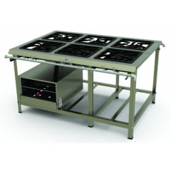 FOGÃO LINHA MASTER INOX PMDI-600 N F PROGÁS (Forno Opcional FSI-680 NI) FOGÃO LINHA MASTER INOX PMDI-600 N F PROGÁS (Forno Opcional FSI-680 NI)