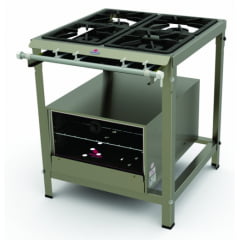 FOGÃO LINHA MASTER INOX PMI-400 N F (Forno Opcional FSI-680 NI) PROGÁS FOGÃO LINHA MASTER INOX PMI-400 N F (Forno Opcional FSI-680 NI) PROGÁS