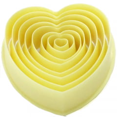 CORTADOR CORAÇÃO P/BISCUIT PASTA AMERICANA C/8 PÇS - Encaplast