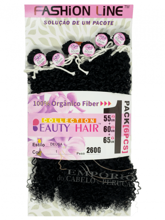 CABELO ORGÂNICO FASHION LINE DEUSA COR 1 (PRETO) CABELO ORGÂNICO FASHION LINE DEUSA COR 1 (PRETO)