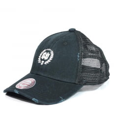 Bone Mitchell and Ness trucker snapback preto Bone Mitchell and Ness trucker snapback preto