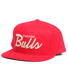 Bone Chicago Bulls Mitchell and Ness snapback vermelho Bone Chicago Bulls Mitchell and Ness snapback vermelho
