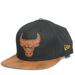 Bone Chicago Bulls New Era 9fifty strapback aba couro Bone Chicago Bulls New Era 9fifty strapback aba couro