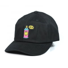 Boné Poms Spray strapback preto Boné Poms Spray strapback preto
