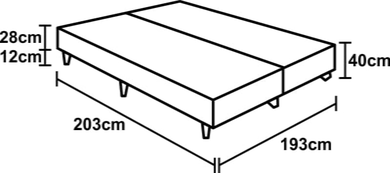 BASE CAMA BOX KING SIZE CORVIN BRANCA