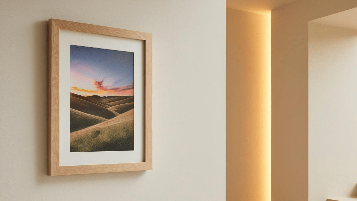 Moldura A4 com foto de família, paisagem ou arte
