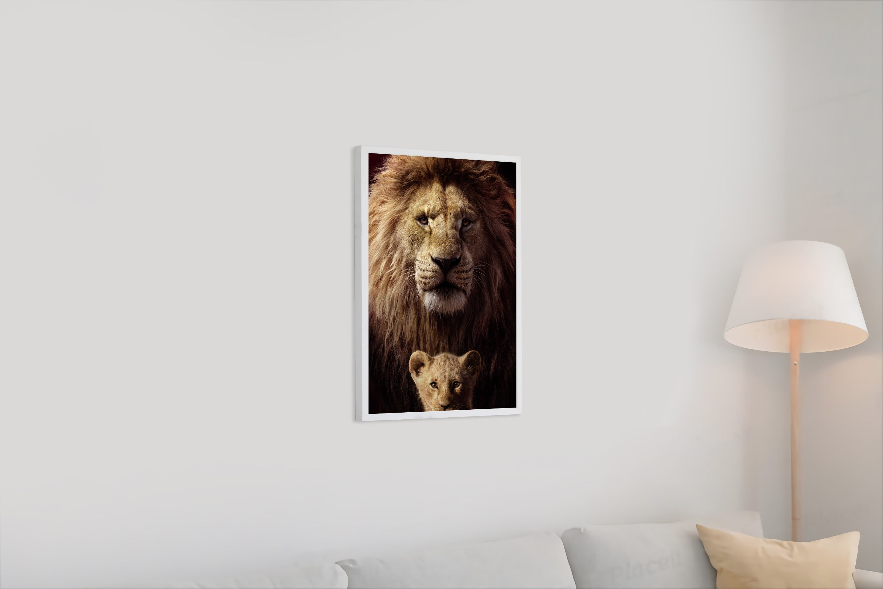 Quadro Decorativo Leão Savana Rei