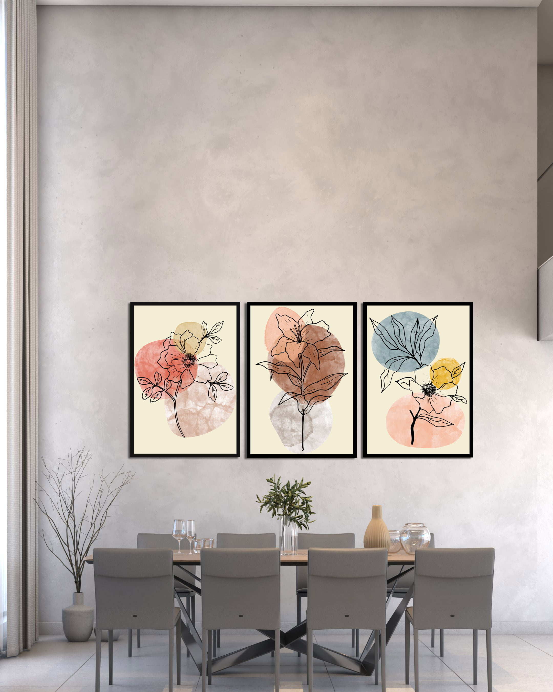 Conjunto de 3 Quadros Decorativos para Quarto Do More OF What