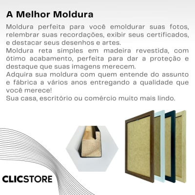 Moldura Caixa 50x70 Camisa Time Formatura Fundo Preto Vidro