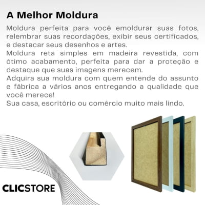 Moldura 70x140 Para Imagem Fotos Grandes Recordações Camiseta SEM VIDRO