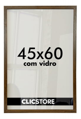 Moldura 45x60 Cm Com Vidro e Fundo Quadro Foto Impressão Retrato Fotografia Cartazes