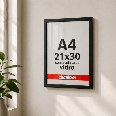 Moldura A4 Caixa Alta Com Acetato e Fundo Para Quadros Fotos Certificados 21x30cm Moldura A4 Caixa Alta Com Acetato e Fundo Para Quadros Fotos Certificados 21x30cm