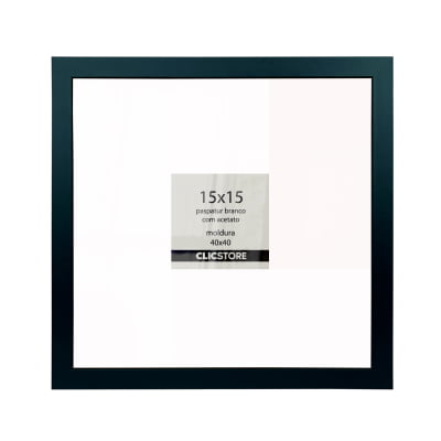 Moldura Com Paspatur Branco 40x40 Para Foto 15x15