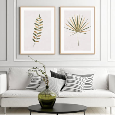 TRIO QUADROS DECORATIVOS ABSTRATO MINIMALISTA MATISSE