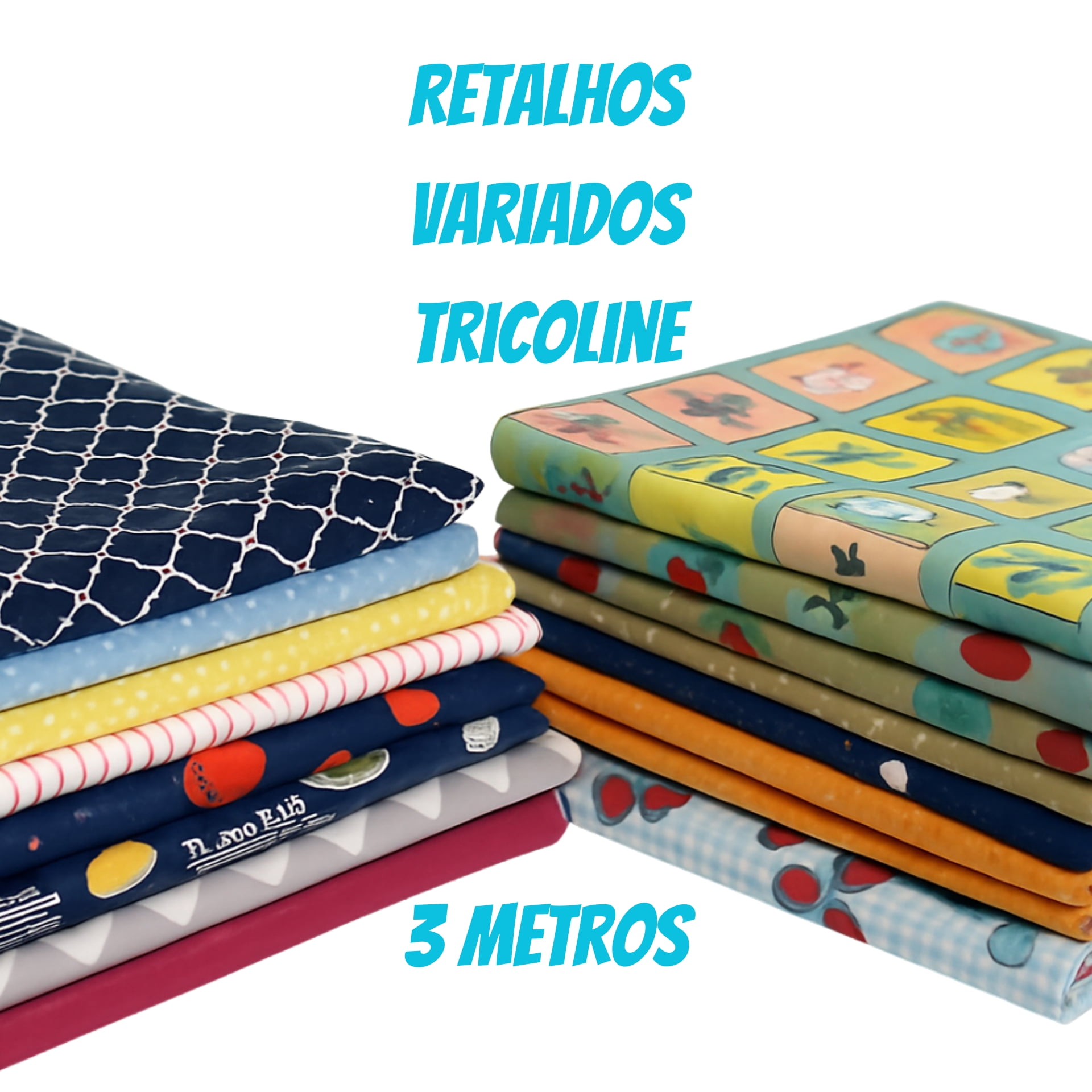 Retalhos Tecido Tricoline 3 metros | 1ª Qualidade