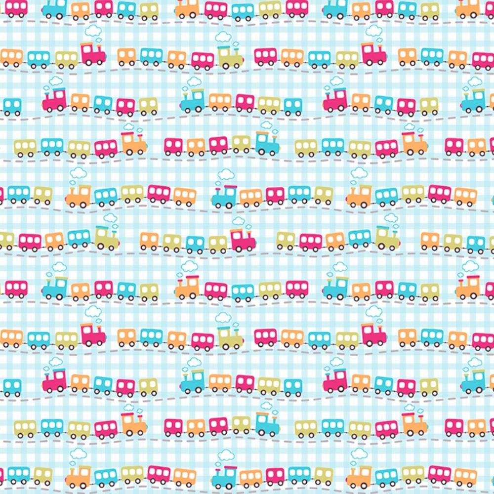 Tecido Tricoline Estampado Infantil Trenzinho P9050-237