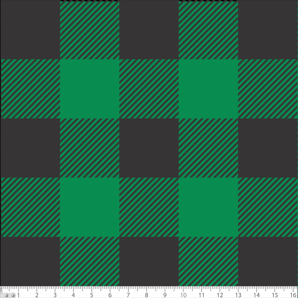 Tecido Tricoline Estampado Xadrez Grande P1380-20 Verde