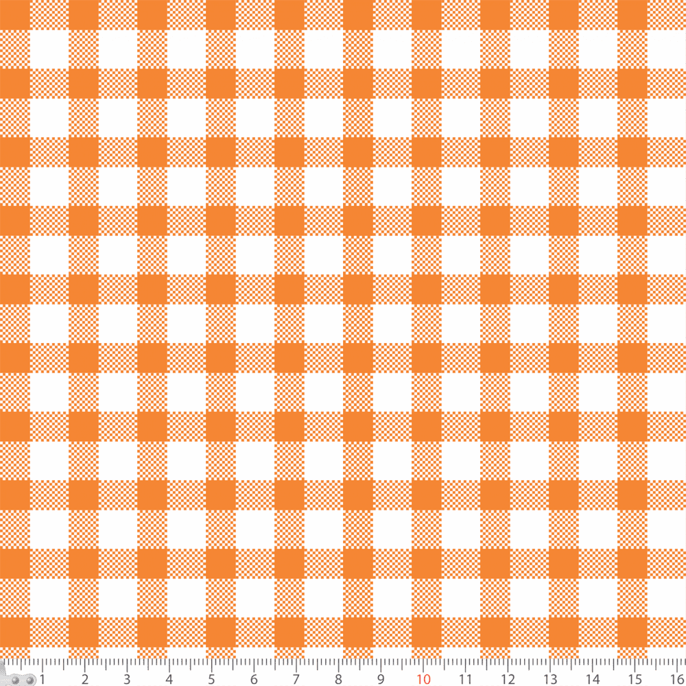 Tecido Tricoline Estampa Xadrez Grande Fio Tinto Laranja Escuro -  londrimaiscosturacriativa