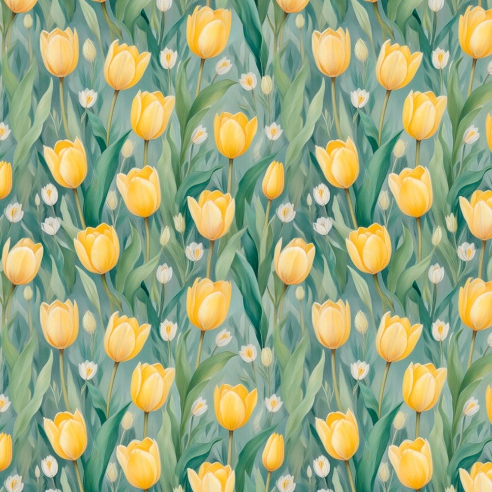 Tecido Tricoline Estampado Floral Tulipas P9050-201