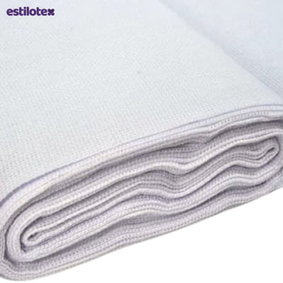 Tecido Etamine 100% Algodão Branco 2002 Estilotex 1m x 1,40m