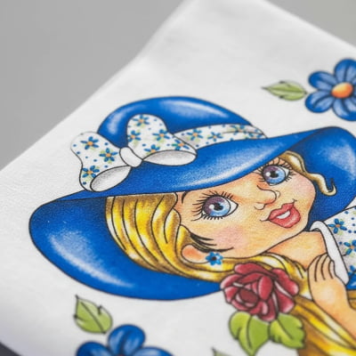 Kit 10 Panos De Prato Bonequinha Estampas Variadas Premium Boneca