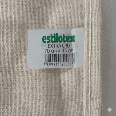 Pano de Copa Estilotex Extra Algodão Cru Liso 70x45cm