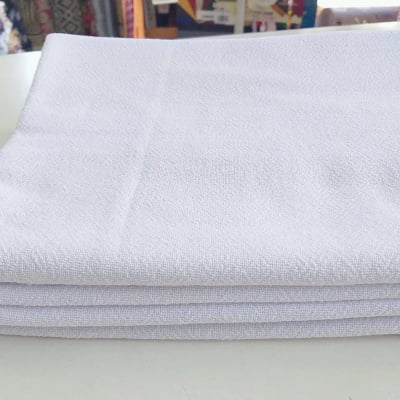 Pano de Prato PÉ DE GALINHA Bainha Branco 40 X 68cm | KN