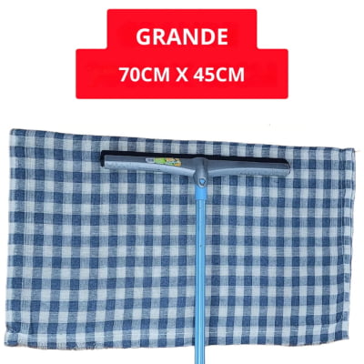 Pano De Chão Grande Saco Xadrez Algodão Duplo 70X45