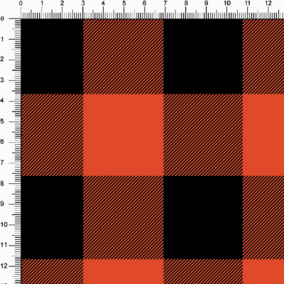 Tecido Tricoline Estampado Xadrez P1361-11 Laranja - Loja de Tecidos Online