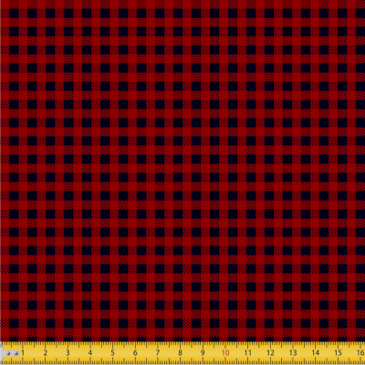 Tecido Microfibra Estampa Digital Xadrez e Losango Vermelho e Verde 1,55m  de Largura