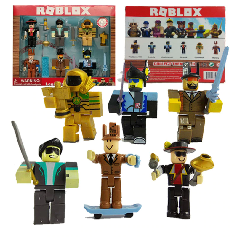 6 peças de bonecos /personagens/ skins de Roblox 2018 feito de PVC.