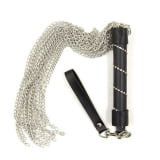 Chicote com Corrente e Cabo Revestido em Couro Sintético e Strass Chicote com Corrente e Cabo Revestido em Couro Sintético e Strass