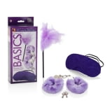 Kit Com Algemas, Venda e Bastão Com Plumas Mistress Kit Kit Com Algemas, Venda e Bastão Com Plumas Mistress Kit