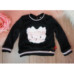 Casaco Baby Pelinhos Preto Petit Cherie Casaco Baby Pelinhos Preto Petit Cherie