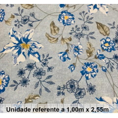 Percal Floral Azul Percal Floral Azul