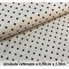 Tricoline Poá Com Bolinhas Bege Tricoline Poá Com Bolinhas Bege