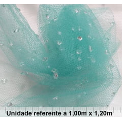 Tule com Gotas Verde Tule com Gotas Verde