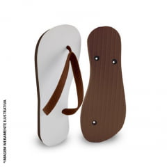 Chinelo Marrom para Sublimação (Vários Tamanhos) - Valor Unitário Chinelo Marrom para Sublimação (Vários Tamanhos) - Valor Unitário