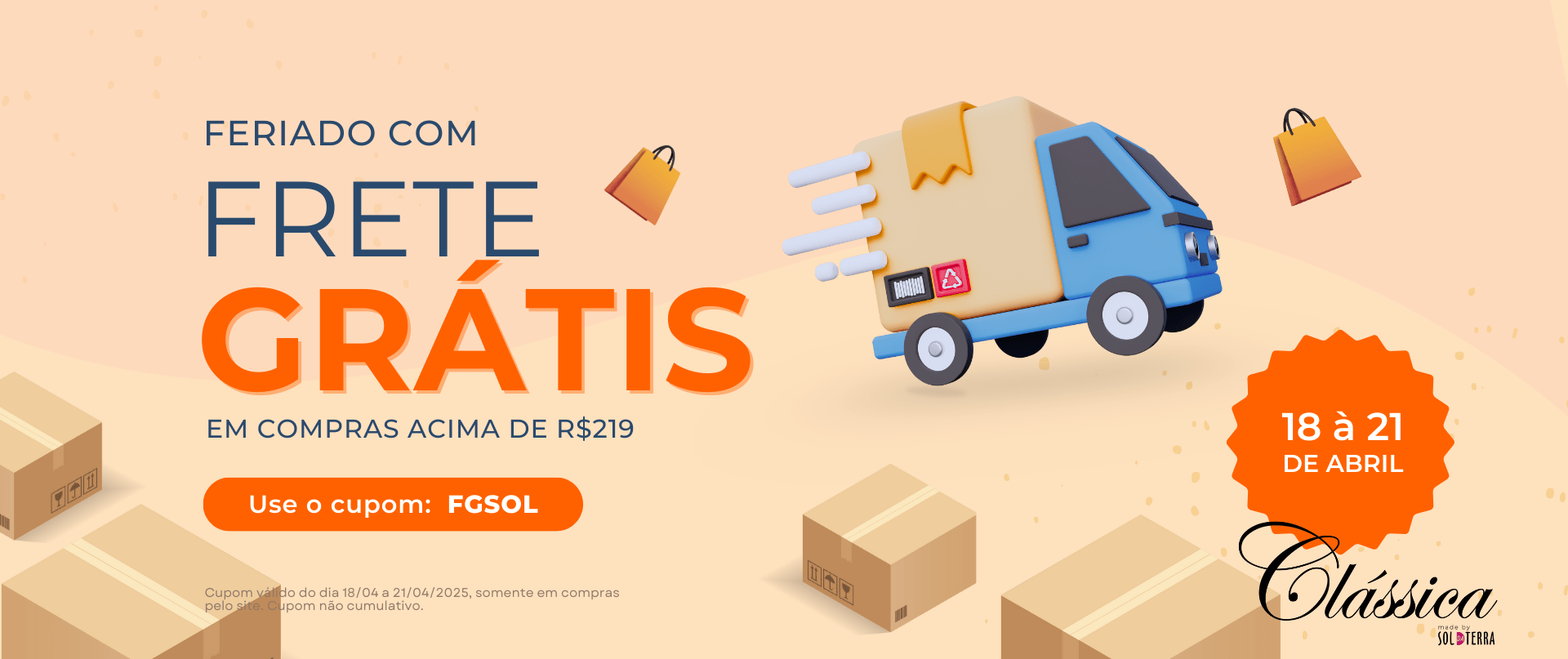 FRETE GRÁTIS FERIADO